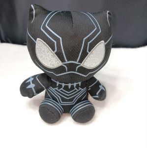 Ty Beanie Baby Black Panther Wakanda Forever Marvel Hero Plushie Black/Blue/Silv